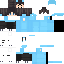 Blue Minecraft skin texture, 64x64 pixels