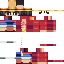 Red Minecraft skin texture, 64x64 pixels