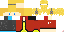Minecraft skin texture, 64x32 legacy pixels