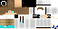 Minecraft skin texture, 64x32 legacy pixels