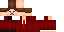 Red Minecraft skin texture, 64x32 legacy pixels