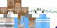 Minecraft skin texture, 64x32 legacy pixels
