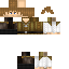 Brown Minecraft skin texture, 64x64 pixels