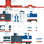 Minecraft skin texture, 64x64 pixels