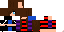 Minecraft skin texture, 64x32 legacy pixels