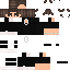 Black Minecraft skin texture, 64x64 pixels