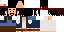 Blue Minecraft skin texture, 64x32 legacy pixels