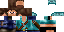 Minecraft skin texture, 64x32 legacy pixels