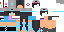 Minecraft skin texture, 64x32 legacy pixels