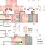 Red orange Minecraft skin texture, 64x64 pixels