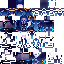 Blue Minecraft skin texture, 64x64 pixels