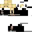 Black Minecraft skin texture, 64x64 pixels
