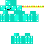 Blue Minecraft skin texture, 64x64 pixels