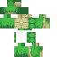 Green yellow Minecraft skin texture, 64x64 pixels