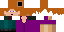 Minecraft skin texture, 64x32 legacy pixels