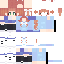 Blue Minecraft skin texture, 64x64 pixels