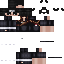 Black Minecraft skin texture, 64x64 pixels