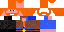 Minecraft skin texture, 64x32 legacy pixels