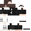 Black Minecraft skin texture, 64x64 pixels
