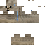 Gray Minecraft skin texture, 64x64 pixels
