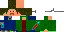 Minecraft skin texture, 64x32 legacy pixels
