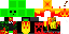 Minecraft skin texture, 64x32 legacy pixels