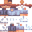 Blue Minecraft skin texture, 64x64 pixels