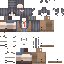 Gray Minecraft skin texture, 64x64 pixels