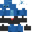 Blue Minecraft skin texture, 64x64 pixels
