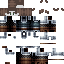Gray Minecraft skin texture, 64x64 pixels