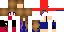 Minecraft skin texture, 64x32 legacy pixels