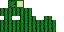 Green Minecraft skin texture, 64x32 legacy pixels