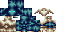 Minecraft skin texture, 64x32 legacy pixels