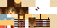 Minecraft skin texture, 64x32 legacy pixels