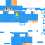 Blue Minecraft skin texture, 64x64 pixels