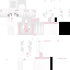 White red Minecraft skin texture, 64x64 pixels