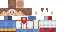 Minecraft skin texture, 64x32 legacy pixels