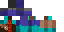 Blue Minecraft skin texture, 64x32 legacy pixels
