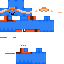 Blue Minecraft skin texture, 64x64 pixels