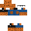 Blue Minecraft skin texture, 64x64 pixels