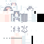 Gray Minecraft skin texture, 64x64 pixels
