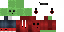 Minecraft skin texture, 64x32 legacy pixels