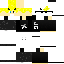 Black Minecraft skin texture, 64x64 pixels