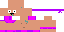 Orange Minecraft skin texture, 64x32 legacy pixels