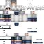 White Minecraft skin texture, 64x64 pixels