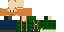 Minecraft skin texture, 64x32 legacy pixels