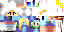 Minecraft skin texture, 64x32 legacy pixels