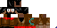 Minecraft skin texture, 64x32 legacy pixels