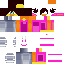 Orange pink Minecraft skin texture, 64x64 pixels