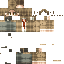 Orange brown Minecraft skin texture, 64x64 pixels